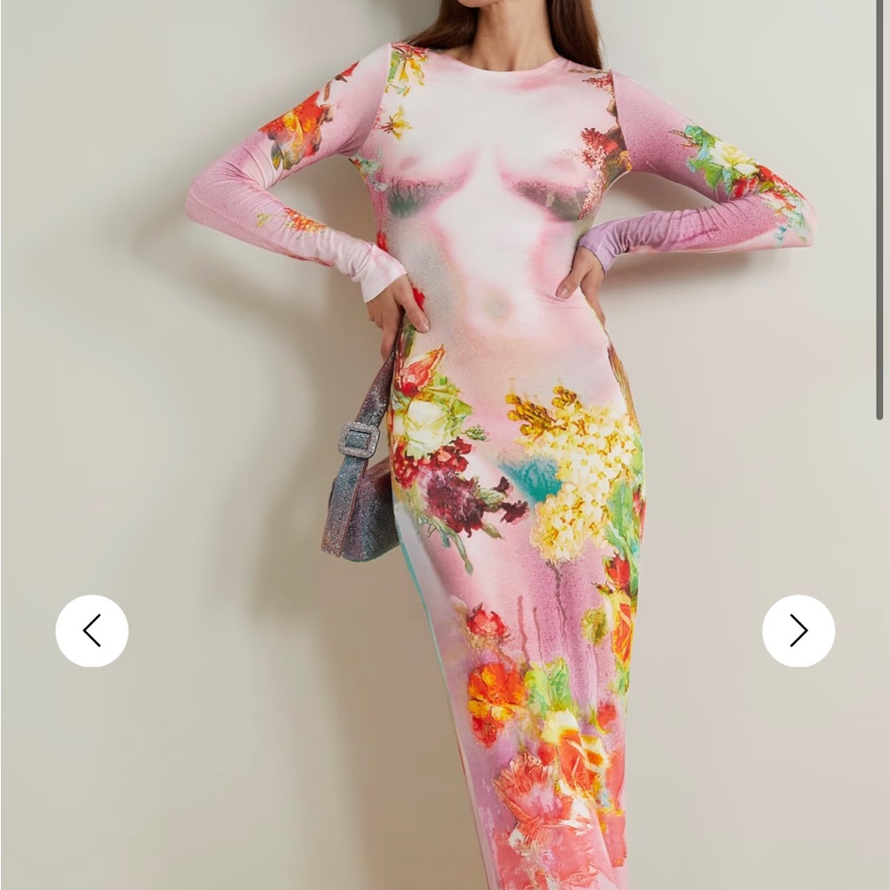 NWT SOLD OUT EVERYWHERE JEAN PAUL GAUTIER PINK FLORAL DRESS